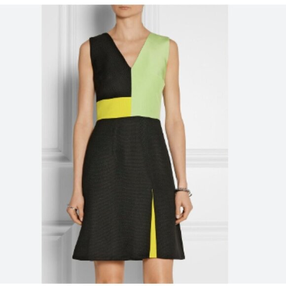 Roksanda Iincic Basketweave Colorblock Dress - Picture 1 of 10